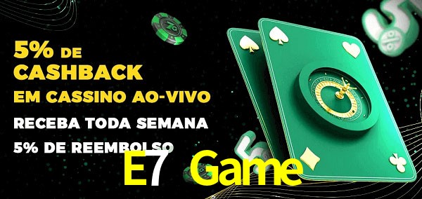 Promoções do cassino ao Vivo E7 Game